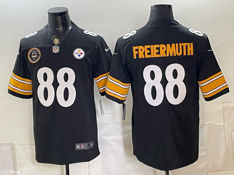 2026 Men Pittsburgh Steelers #88 Freiermuth Black Limited Nike NFL Jersey0831003